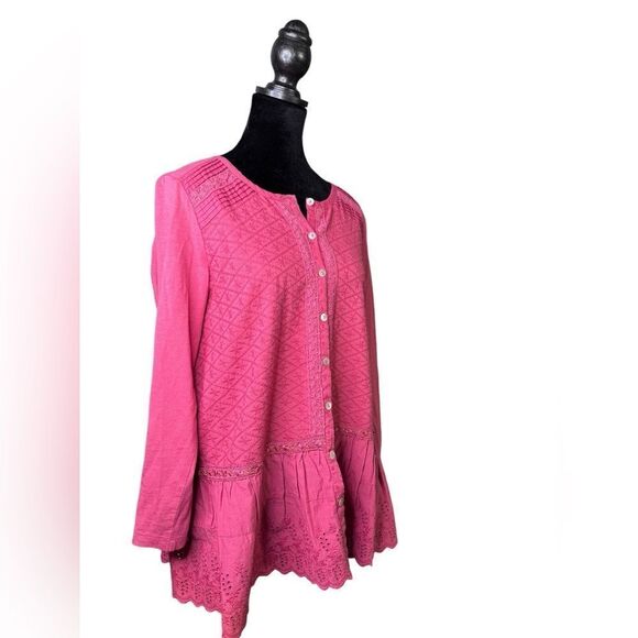 LOGO Button Down Long Sleeved Blouse XXS - Picture 3 of 10